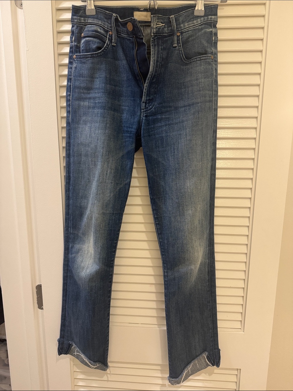 Women’s Mother Blue Washed Straight Jeans